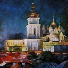 Схема вышивки «церковь, храм, пейзаж»