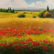 Схема вышивки «поле»