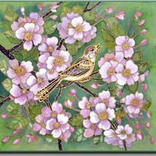 Схема вышивки «птица»