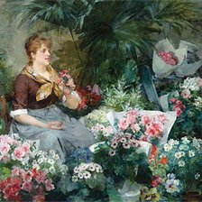 Схема вышивки «цветочница»