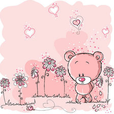 Схема вышивки «Влюбленный Мишка»