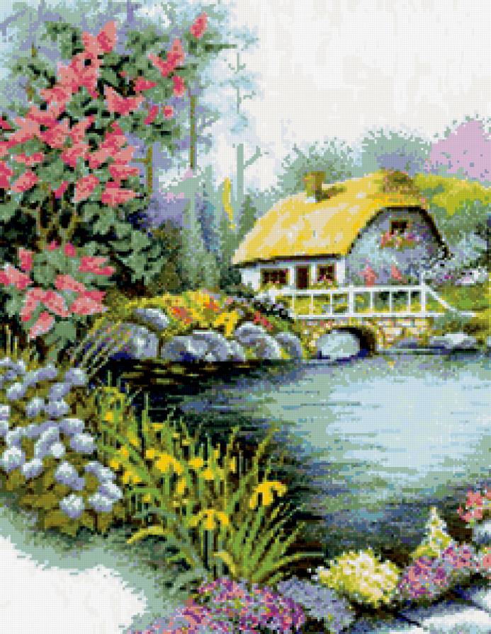 серия "дома" - дом.цветы.озеро - предпросмотр