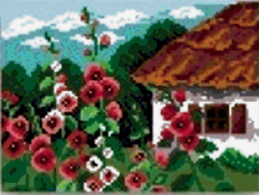 серия "дома" - дом.цветы.мальва - предпросмотр