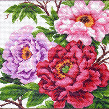 Схема вышивки «Пионы»