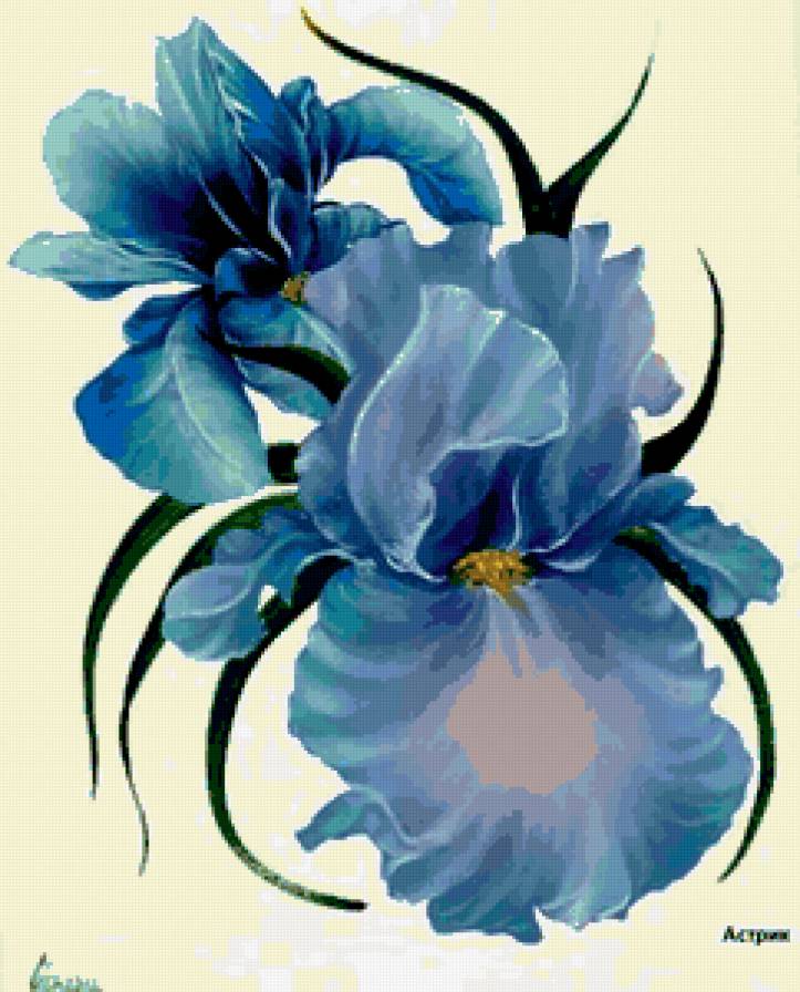 Весенние цветы - цветы, букет, ирис - предпросмотр