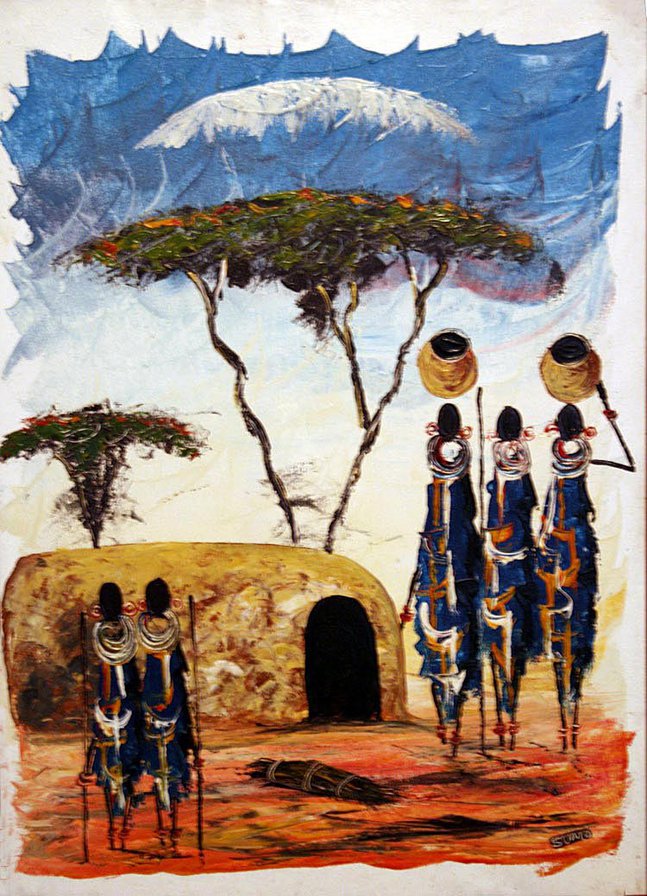 43 - африка, деревня, папуасы - оригинал