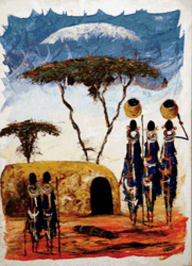 43 - папуасы, африка, деревня - предпросмотр