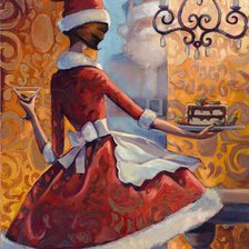 Схема вышивки «Гламур по Триш Биддл новй год»