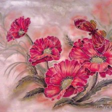 Схема вышивки «маки»