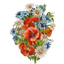 Схема вышивки «полевые цветы»