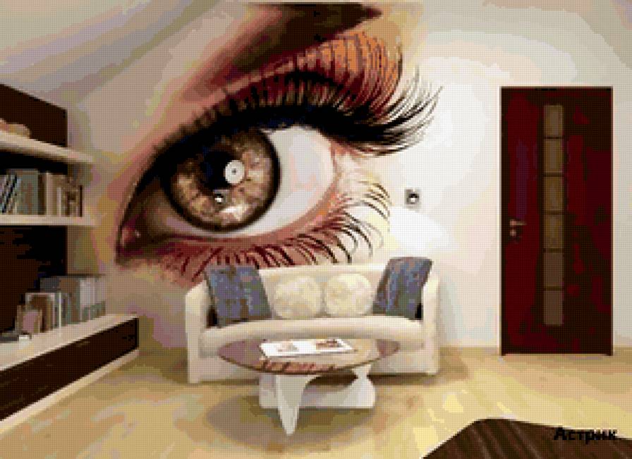 Глаз хозяйки дома - глаз, дом, очаг - предпросмотр