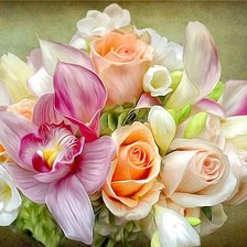 Схема вышивки «Букет цветов»