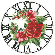Схема вышивки «часы»