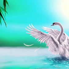 Схема вышивки «Лебедь»