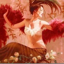 Схема вышивки «Девушка.»