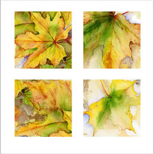 Схема вышивки «Кленовые листья»