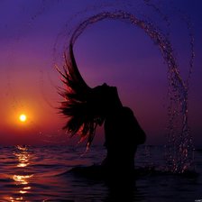 Схема вышивки «Женский силуэт»