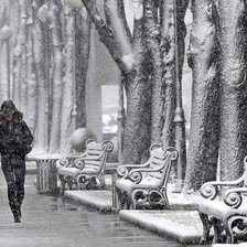 Схема вышивки «зимний вечер»