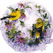 Схема вышивки «птицы»