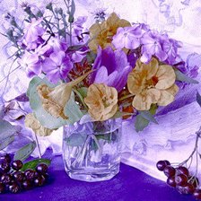 Схема вышивки «сиреневый натюрморт»