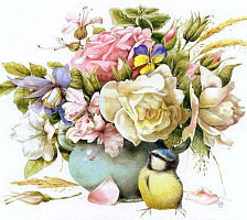 Схема вышивки «розы»