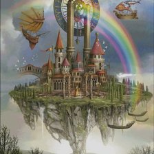 Схема вышивки «Фэнтези замок»