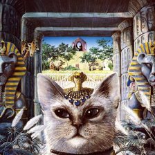 Схема вышивки «королева кошек»