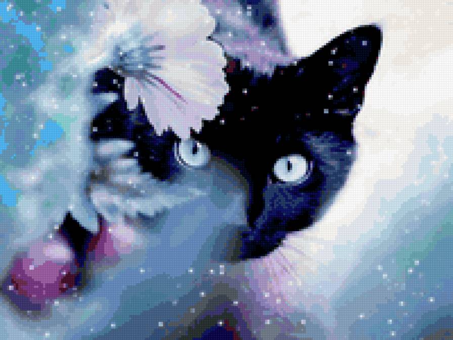 серия "животные" - сказка, кот, цветы, животные - предпросмотр