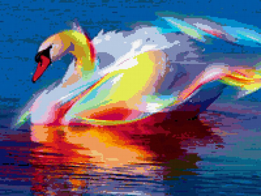 серия "животные" - животные, озеро, лебедь - предпросмотр