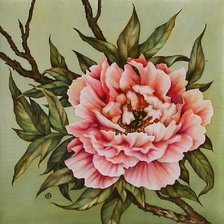 Схема вышивки «пион»