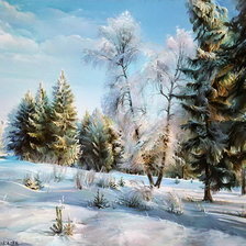 Схема вышивки «зима»