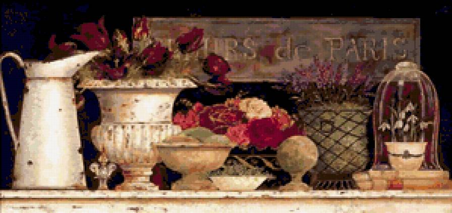 Для кухни. - натюрморт, фрукты., цветы - предпросмотр