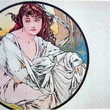 Схема вышивки «Альфонс Муха.Октябрь.»