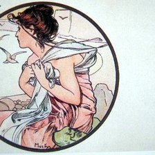 Схема вышивки «Альфонс Муха.Сентябрь.»