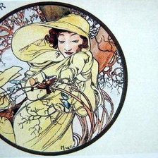 Схема вышивки «Альфонс Муха.Февраль.»