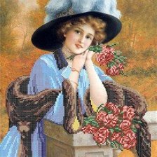 Схема вышивки «Портрет девушка»