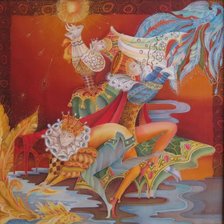 Схема вышивки «синяя птица»