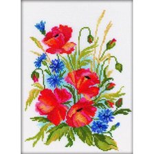 Схема вышивки «Маки и васильки»
