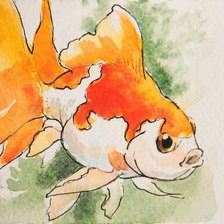 Схема вышивки «золотая рыбка»