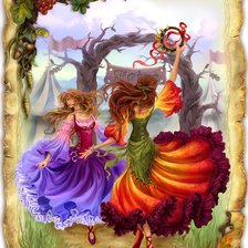 Схема вышивки «Праздничные танцы»