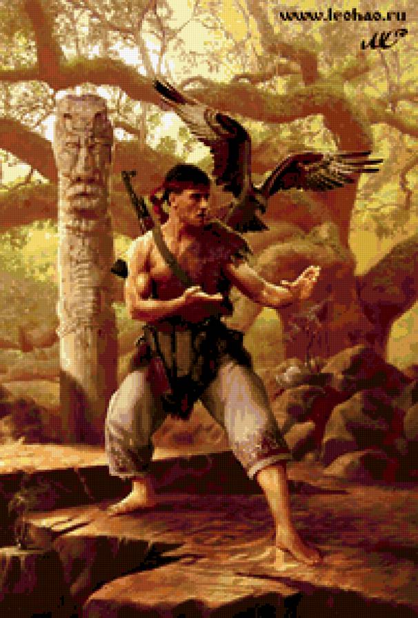 №283793 - человек, воин, птица - предпросмотр