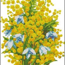 Схема вышивки «мимоза»