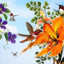 Схема вышивки «серия "птицы"»