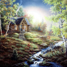 избушка в лесу