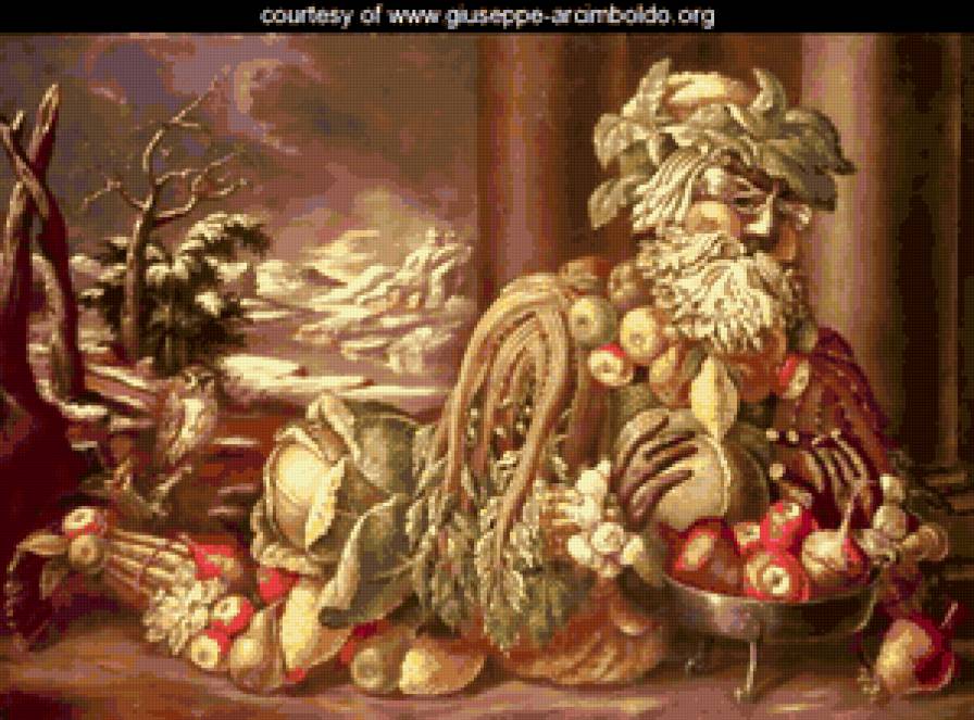 Арчимбольдо Джузеппе. - для кухни., овощи, цветы, фэнтези - предпросмотр