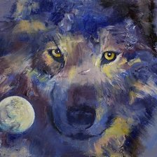 Схема вышивки «взгляд волка»