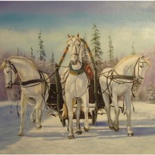 Схема вышивки «тройка»