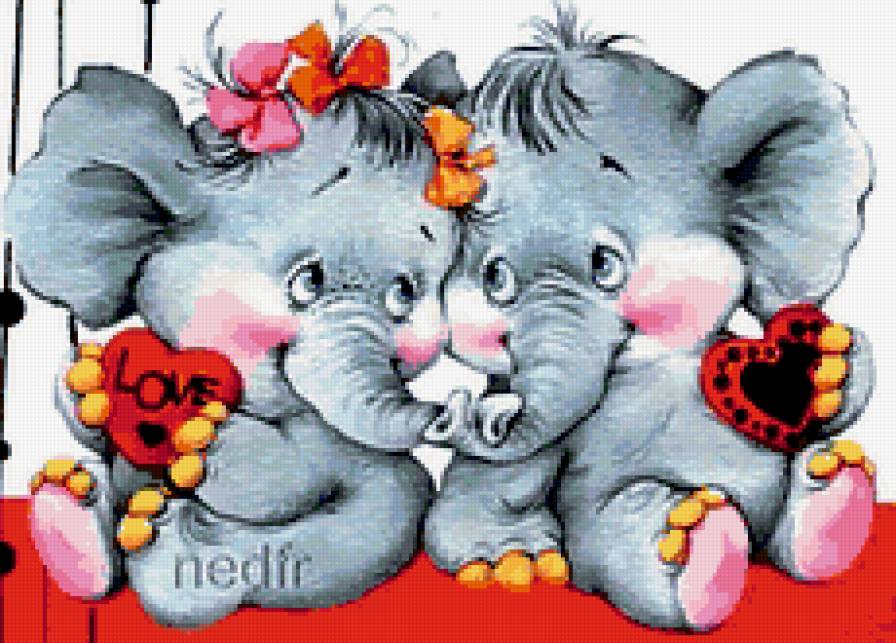 Любовь нечаянно нагрянет... - животные, любовь, слоники - предпросмотр