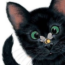 Схема вышивки «котик»