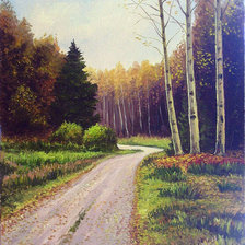 Схема вышивки «пейзаж»